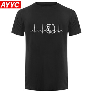 เสื้อยืดคอกลม แขนสั้น พิมพ์ลายตัวอักษร Kickboxing Heartbeat น่ารัก สําหรับผู้ชาย และผู้หญิง 2022S-5XL