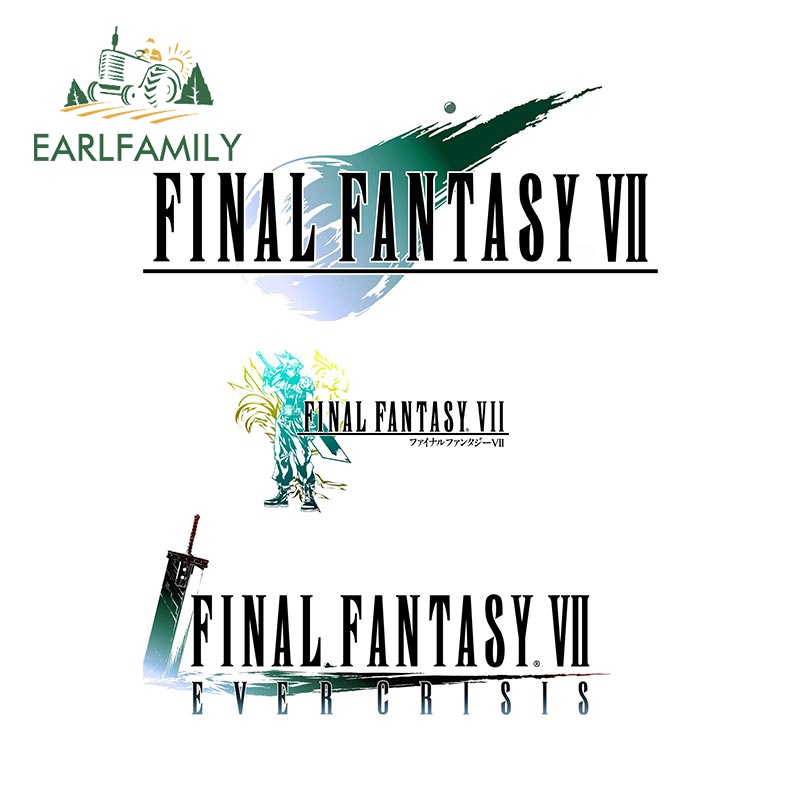 Earlfamily 13 ซม.First Fantasy 7 โลโก้รถสติกเกอร์บุคลิกภาพCreative Graphics Decalรถจักรยานยนต์Trunkตู้เย็นรถจัดแต่งทรงผม