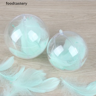 FTY  Plastic Round Ball Christmas Clear Bauble Ornament Gift Present Xmas Tree New N