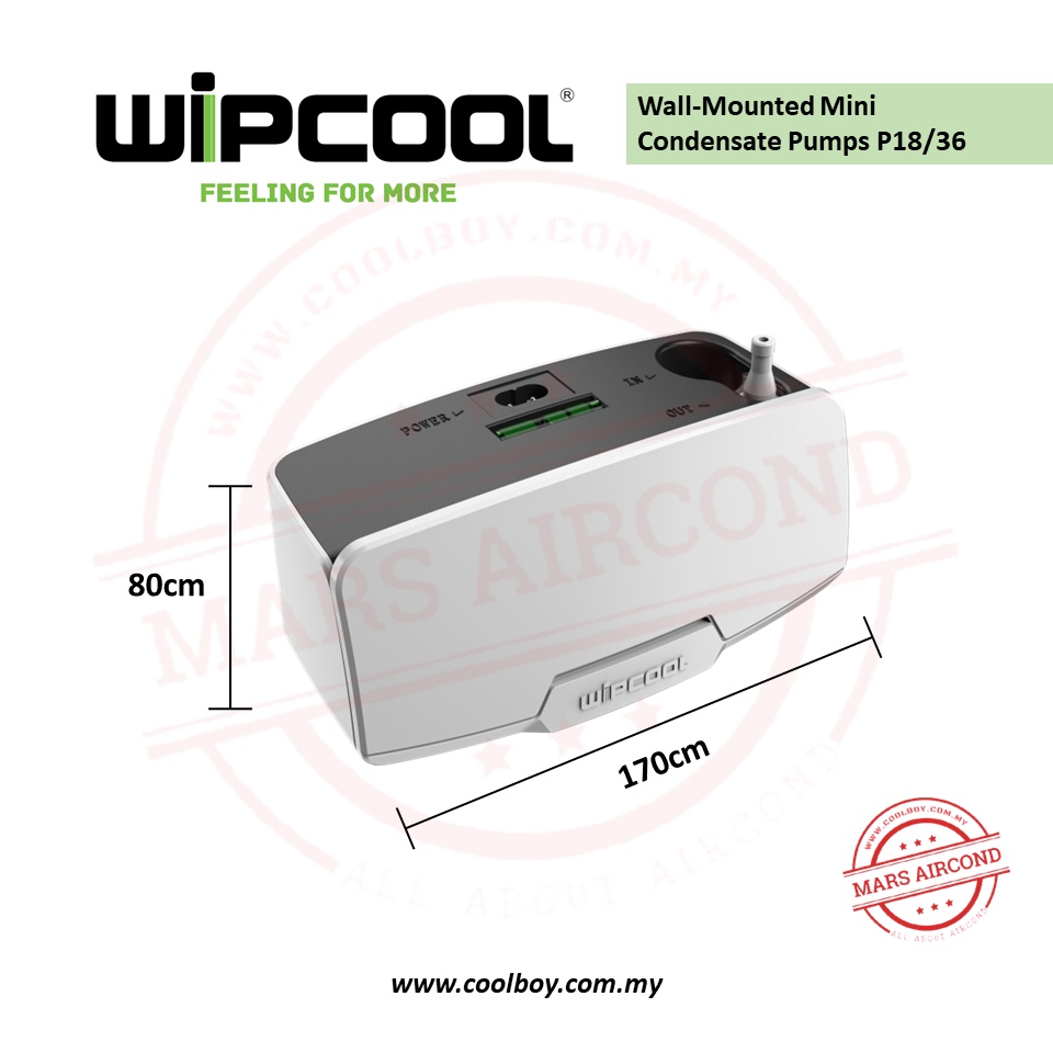 ปั๊ม WIPCOOL Mini Condensate ติดผนัง P18/36