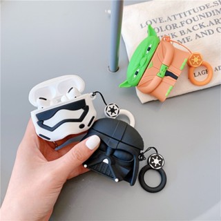 เคสหูฟังบลูทูธไร้สาย ซิลิโคนนิ่ม ลาย Star Wars Darth Vader Stormtrooper สําหรับ Apple Airpods Pro 2 Case 3 1