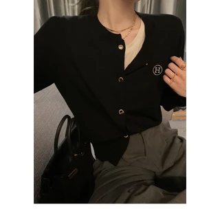 Gakki เสื้อสเวตเตอร์คาร์ดิแกนแขนยาวกันหนาวผู้หญิง ผ้านิ่มใส่สบาย 1293#