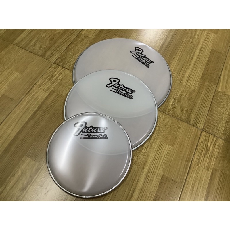 หนังกลอง Futureขาวขุ่น แบบ1ชั้นใส่กลองชุด กลองทรีโอ