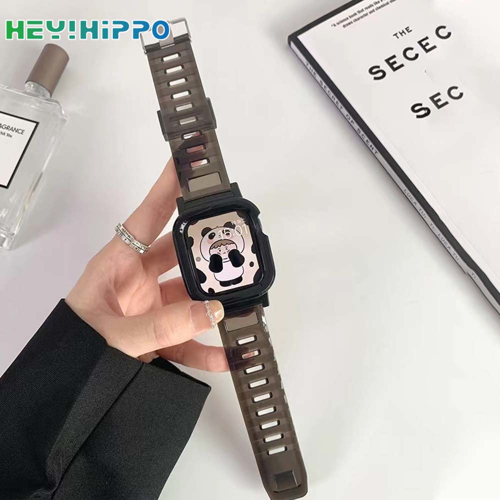 สายนาฬิกาข้อมือ แบบใส ขนาด 45 มม. 44 มม. 42 มม. 41 มม. 40 มม. 38 มม. สําหรับสมาร์ทวอทช์ iwatch series 8 7 6 5 SE 4