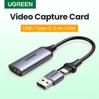 Ugreen การ์ดจับภาพวิดีโอ 4K HDMI เป็น USB Type-C HDMI กล่องจับวิดีโอ สําหรับกล้อง DVD บันทึกสตรีมสด