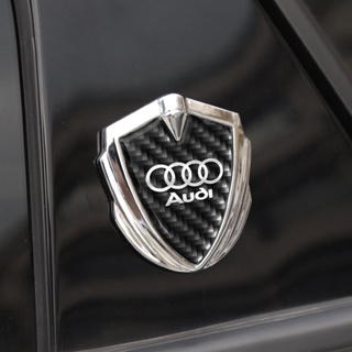 สติกเกอร์คาร์บอนไฟเบอร์ ลายโลโก้ Audi 3D สําหรับติดตกแต่งรถยนต์ A4L Q5L A6L Q3 A3