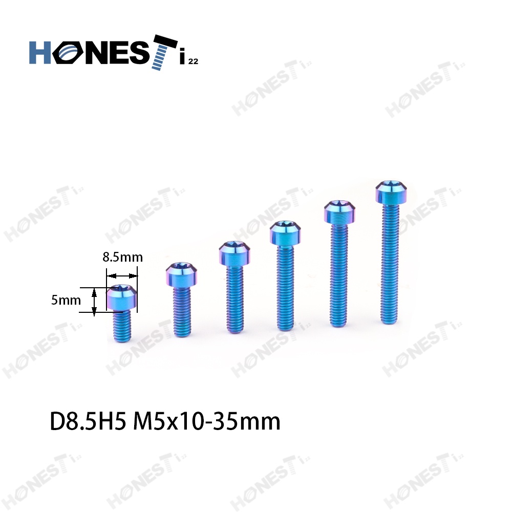 Honesti22  Gr5 Titanium alloy Bolts Pillar torx head M5X10-40mm Anti-theft and Radiation calipers.calipers.