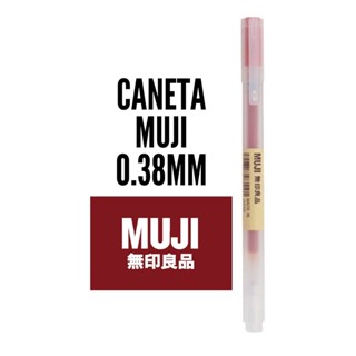  Muji ปากกา 0.38 มม. สีแดง ของแท้ นําเข้าจากญี่ปุ่น