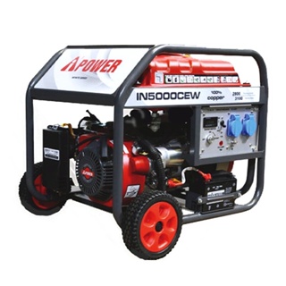 A-i-POWER 🚚 เครื่องปั่นไฟ รุ่น IN5000CEW 220V 2.8KW 7.5HP ลานดึงสตาร์ท/กุญแจสตาร์ท GENERATOR ปั่นไฟ เครื่องกำเนิดไฟ