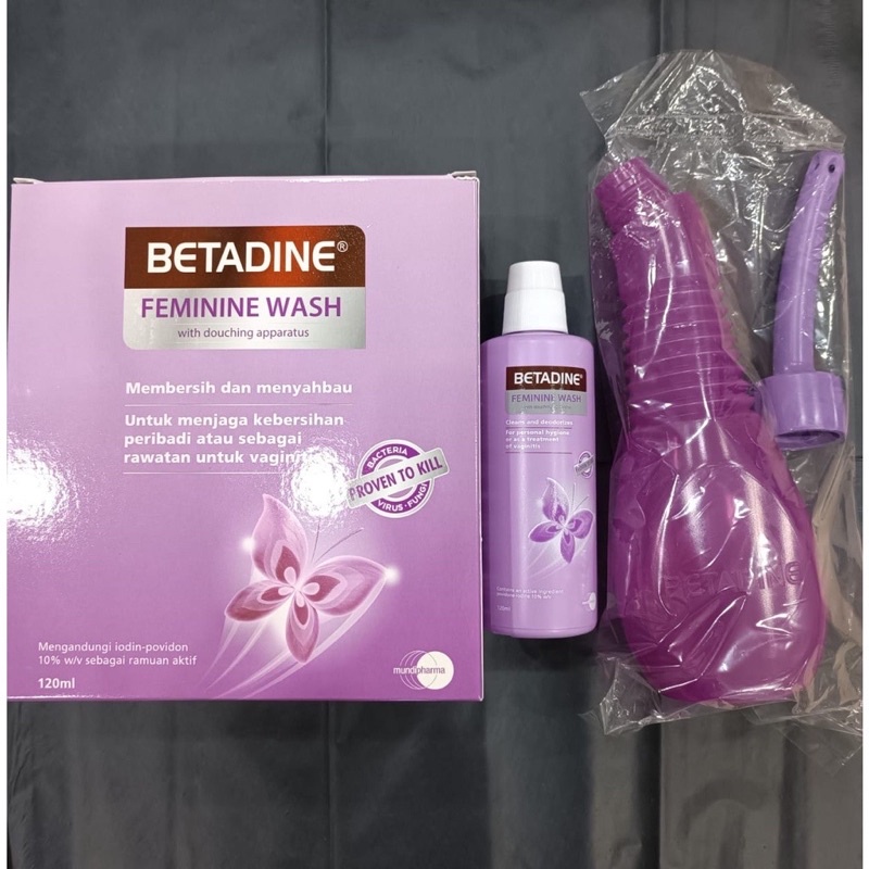 Betadine Feminine Wash with douching apparatus 120ml