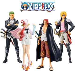 ฟิกเกอร์ PVC อนิเมะ One Piece Luffy Uta Zoro Sanji Shanks Dxf ขนาด 20 ซม. ของเล่นสําหรับเด็ก