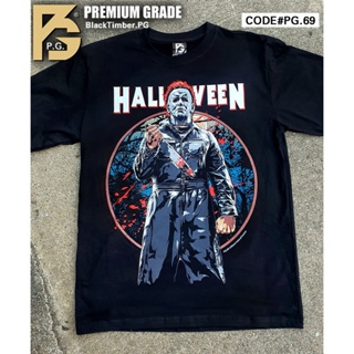 PG 69 Halloween เสื้อยืด หนัง นักร้อง เสื้อดำ สกรีนลาย ผ้านุ่ม PG T SHIRT S M L XL XXL