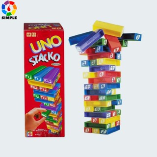 UNO STACKO The Stacking Block Game Mini Board Game