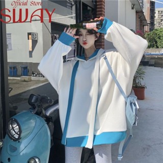 SWAY  เสื้อกันหนาว เสื้อฮู้ด นค้ามาใหม่ ใส่สบายๆ หลวม Comfortable ins ทันสมัย ทันสมัย S011386 36Z230909