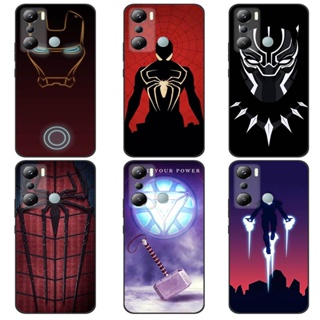 เคส Infinix Hot 20i 10i 12i Case การ์ตูน Marvel เคสซิลิโคน Soft Black TPU โทรศัพท์มือถือ Back เคส