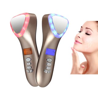 Ultrasonic Cryotherapy Hot Cold Hammer Face Lifting Skin Tightening Shrink Pore LED Light Photon Facial Massager Skin Ca