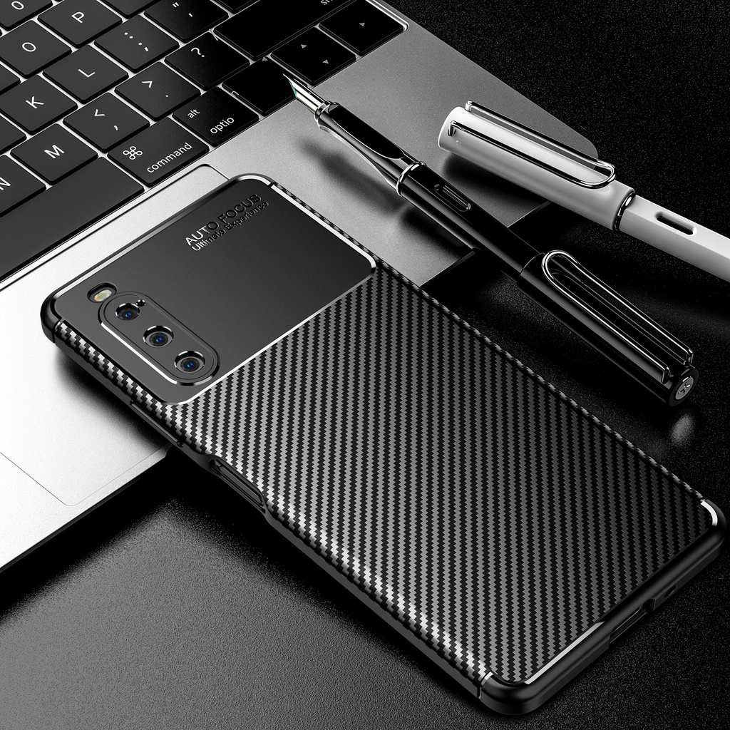 SONY Xperia 1 5 10 II III IV Case Soft Carbon Fiber Silicone TPU Shockproof Hybrid Back Cover #8