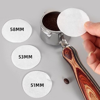 Coffee filter สำหรับ 3Cup และ Espresso shot กระดาษกรองสำหรับ ขนาด 51 53 58 60 มม. สีขาว