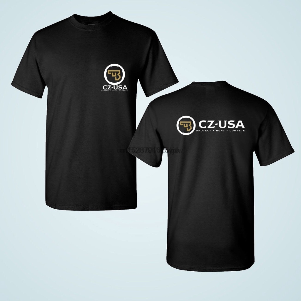 Tops Summer Cool ตลกใหม่ Ceska Zbrojovka Firearms Guns Cz Usa โลโก้สีดํา