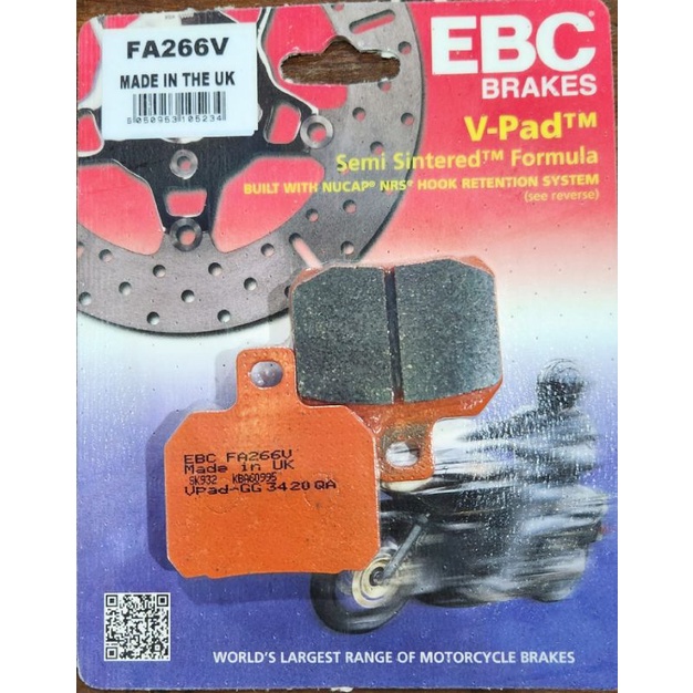 ผ้าเบรค EBC Brakes รุ่น Organic/Semi Sintered ผ้ารถ Big bike/เบรมโบ้ Brembo ปักข้าง/ผ้าหลัง Ducati, 