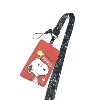 สายคล้องคอ สายคล้องบัตร  ที่ใส่บัตร  ลาย  SNOOPY RED  งานดี สวยงาม สำหรับ บัตร 6x8 cm (body 7x11cm) BY PMYL SHOP