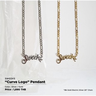 SWEEKS CURVE LOGO PENDANT 20 CHAIN