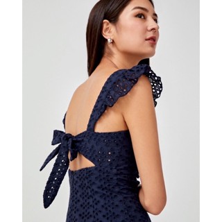 lovebonito Kaira Broderie Anglaise Tie Back Dress