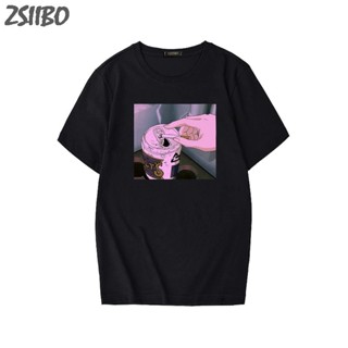 เสื้อยืดลําลอง แขนสั้น พิมพ์ลายอนิเมะ Vaporwave Sad Aesthetic สไตล์ญี่ปุ่น สําหรับผู้ชาย DNcdjc92PKfhon92S-5XL