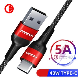 GoodSJ 5A USB ประเภท C 40W Super ชาร์จ USB C สำหรับ HUAWEI P30 MATE 20 PRO ที่ชาร์จความเร็วสูงประเภท -C Android สายโทรศัพท์