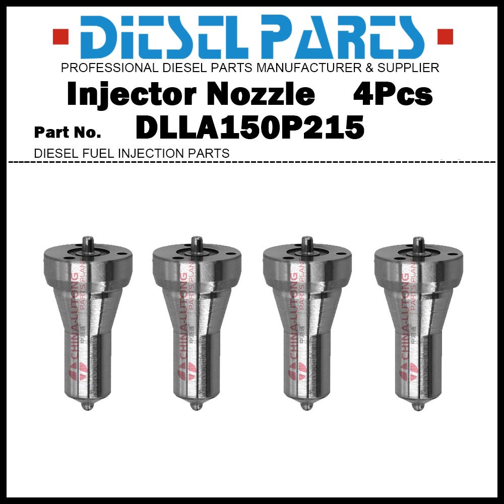 เคล็ดลับหัวฉีดหัวฉีดหัวฉีดเชื้อเพลิงดีเซล 4 ชิ้น 129506-53000 DLLA150P215 สําหรับ KOMATSU PC15-3 PC2