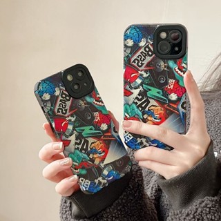 ✨ส่งเชือกเส้นเล็ก✨เคสไอโฟน14 Pro Max 13 12 11 เคส for iPhone 14พลัส การ์ตูน พกง่ายๆ การป้องกันการตก Case