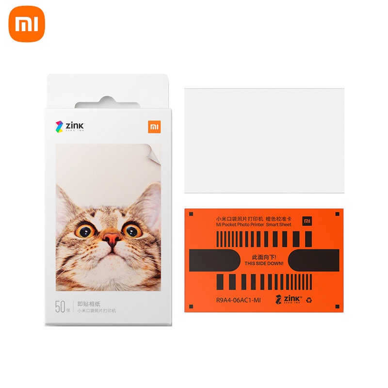Xiaomi ZINK Pocket Printier กระดาษพิมพ์ภาพถ่ายแบบมีกาวในตัว 10/20/50 แผ่นสําหรับ Xiaomi 3 นิ้ว Mini Pocket Photo Printer