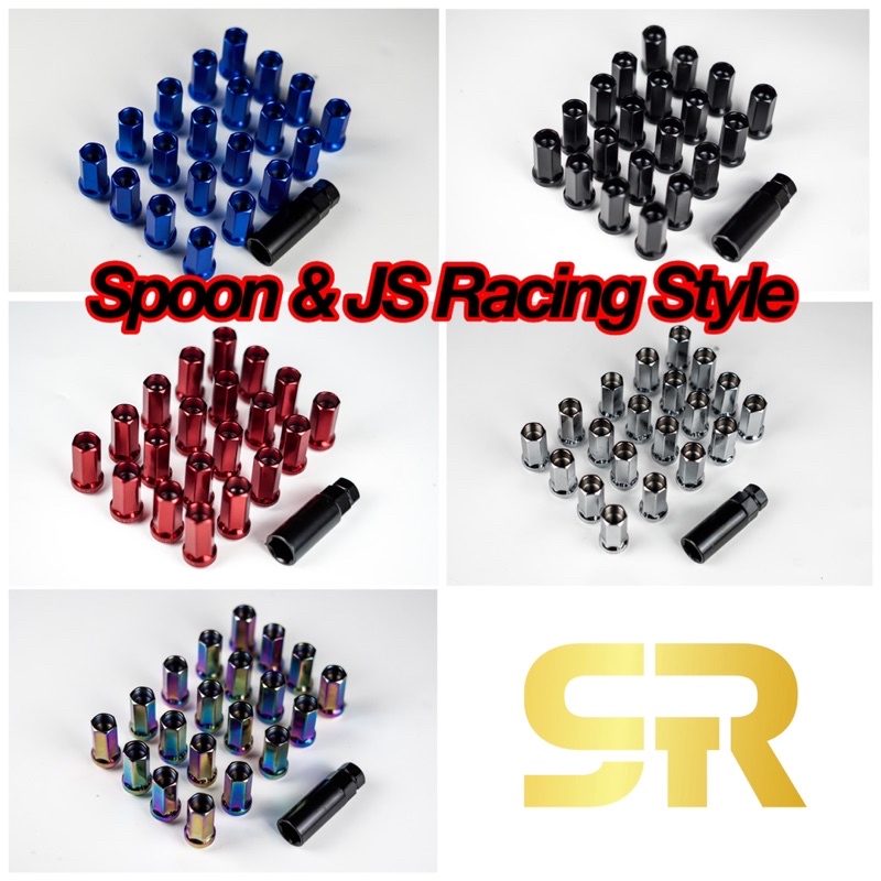 ช้อนออกแบบน็อต JS Racing Design Nut 17hex Heptagon Nut Racing Nut M12x1.5 / M12x1.25 Rays Racing