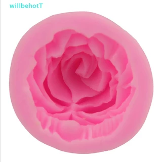 [WillbehotT] 3D Flower Rose shape ซิลิโคนสบู่ฟองดองแม่พิมพ์เค้ก Cupcake Baking Tool [ใหม่]