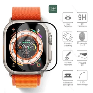 ฟิล์ม กระจกนิรภัย 3D ลงโค้ง A watch S10 film iwatch Series 11 10 9 8 7 6 SE /5 4 / 3 / 2 / 1 ฟิล์มสําหรับแอปเปิ้ลวอช