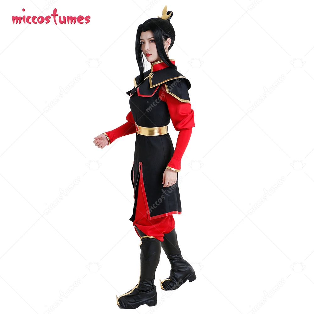 Azula Battle Suit Cosplay Costume Ancient Chinese Style Combat Suit Fighting Suit Full Set With Headwear Cape And Leg Wa #4
