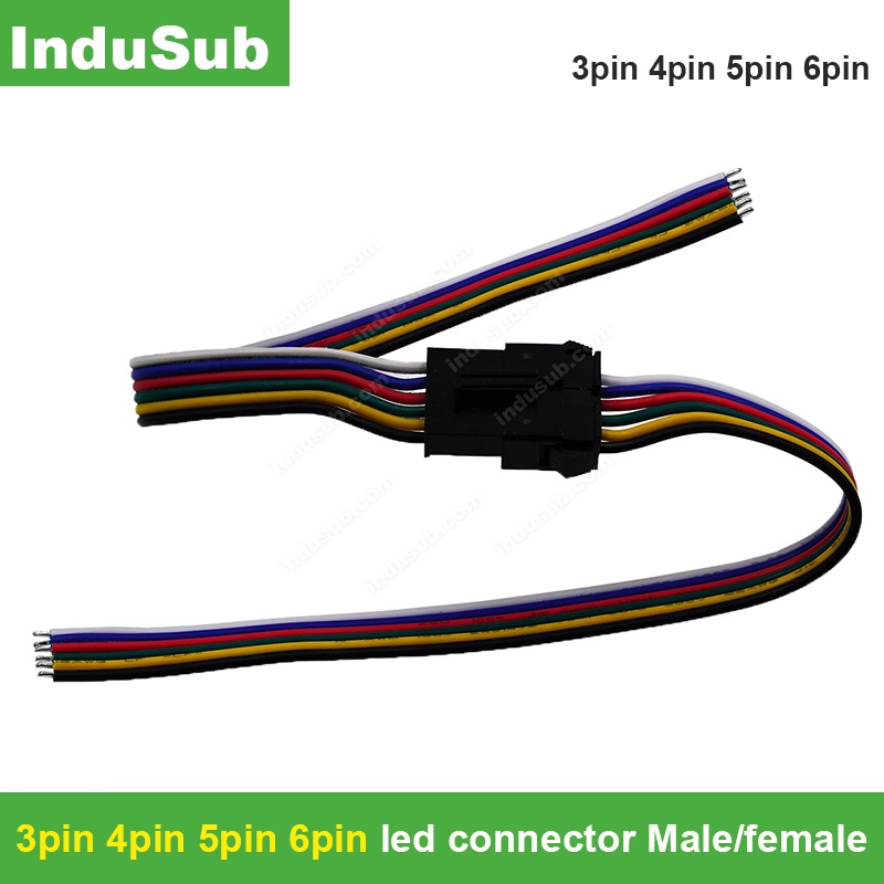 YTH 3pin 4pin 5pin 6pin led Connector ปลั๊กชาย/หญิงชุด 3 4 5 6 สาย pigtail Connector LED Strip