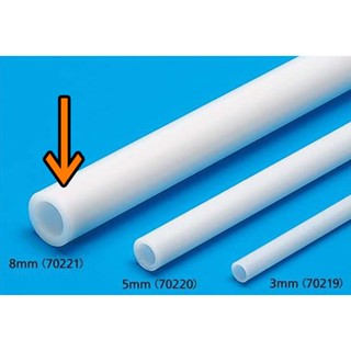 70221 plastic beams 8mm. Pipe (3pcs.) ยาว40cm.