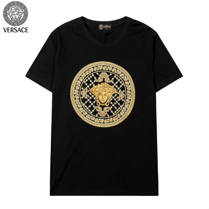 Versace High-quality embroidered T shirt men and women fashion shirt couple short sleeved ins top tshirt 09 #0