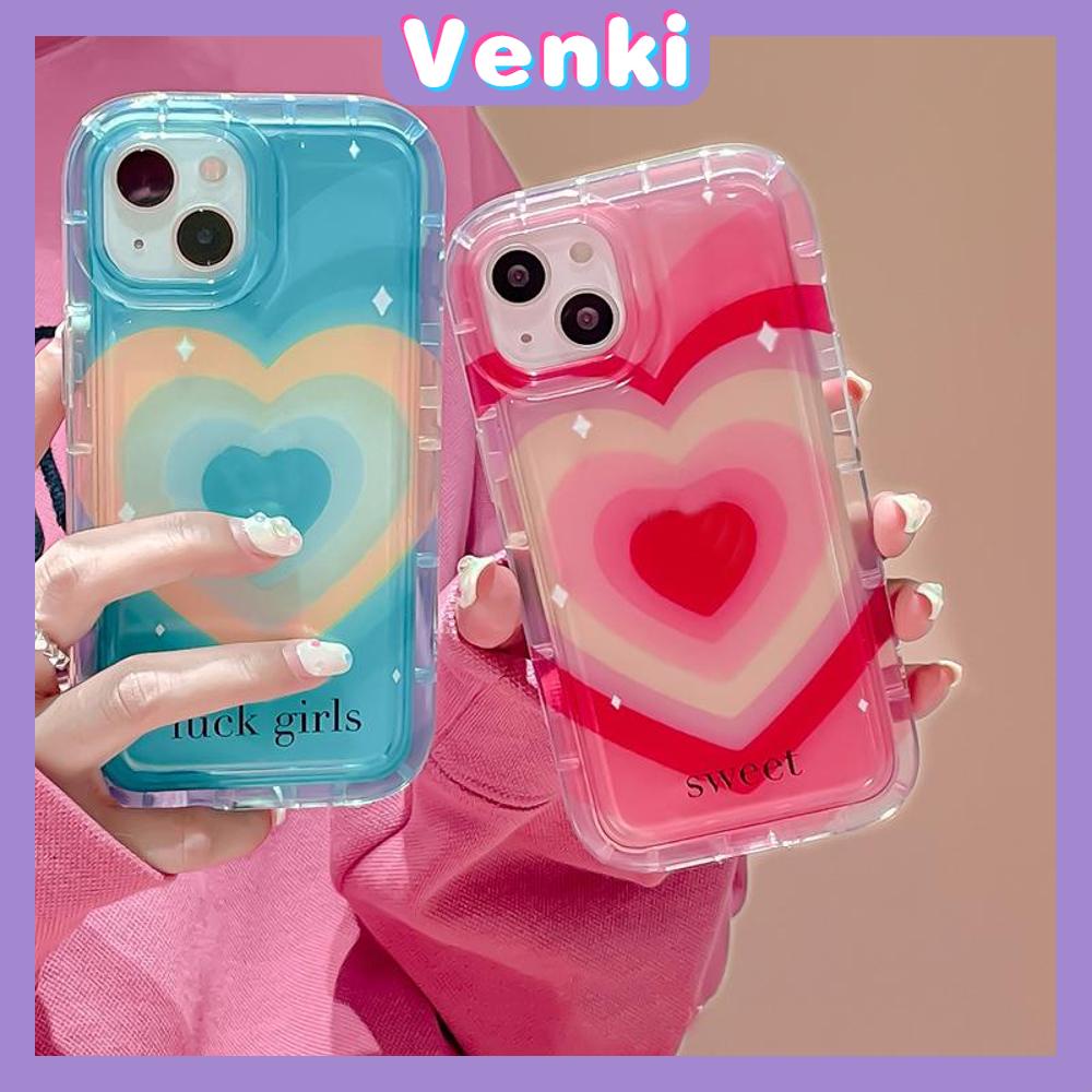 VENKI Case For iPhone 14 Pro Max TPU Soft Jelly Airbag Case Love
