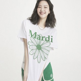 [PRE-ORDER] TSHIRT FLOWERMARDI WHITE GREEN