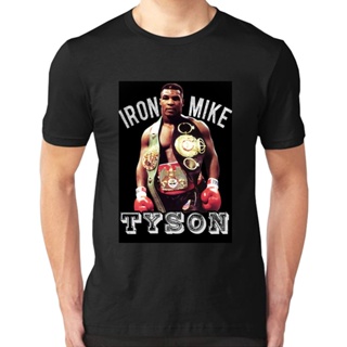 เสื้อยืดผู้ชาย ใหม่ เสื้อยืดแขนสั้น คอกลม ผ้าฝ้าย พิมพ์ลาย Iron Mike Tyson สําหรับผู้ชาย ไซซ์ S-3XL S-5XL