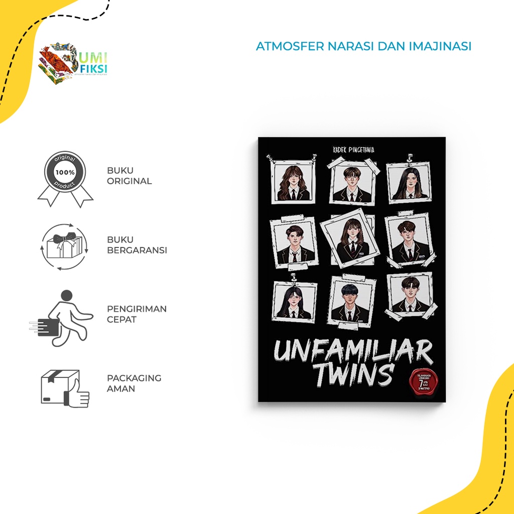 หนังสือนวนิยายฝาแฝด Unfamiliar - หนังสือมะพร้าว - Adek Pingetia - Bumi Fiksi