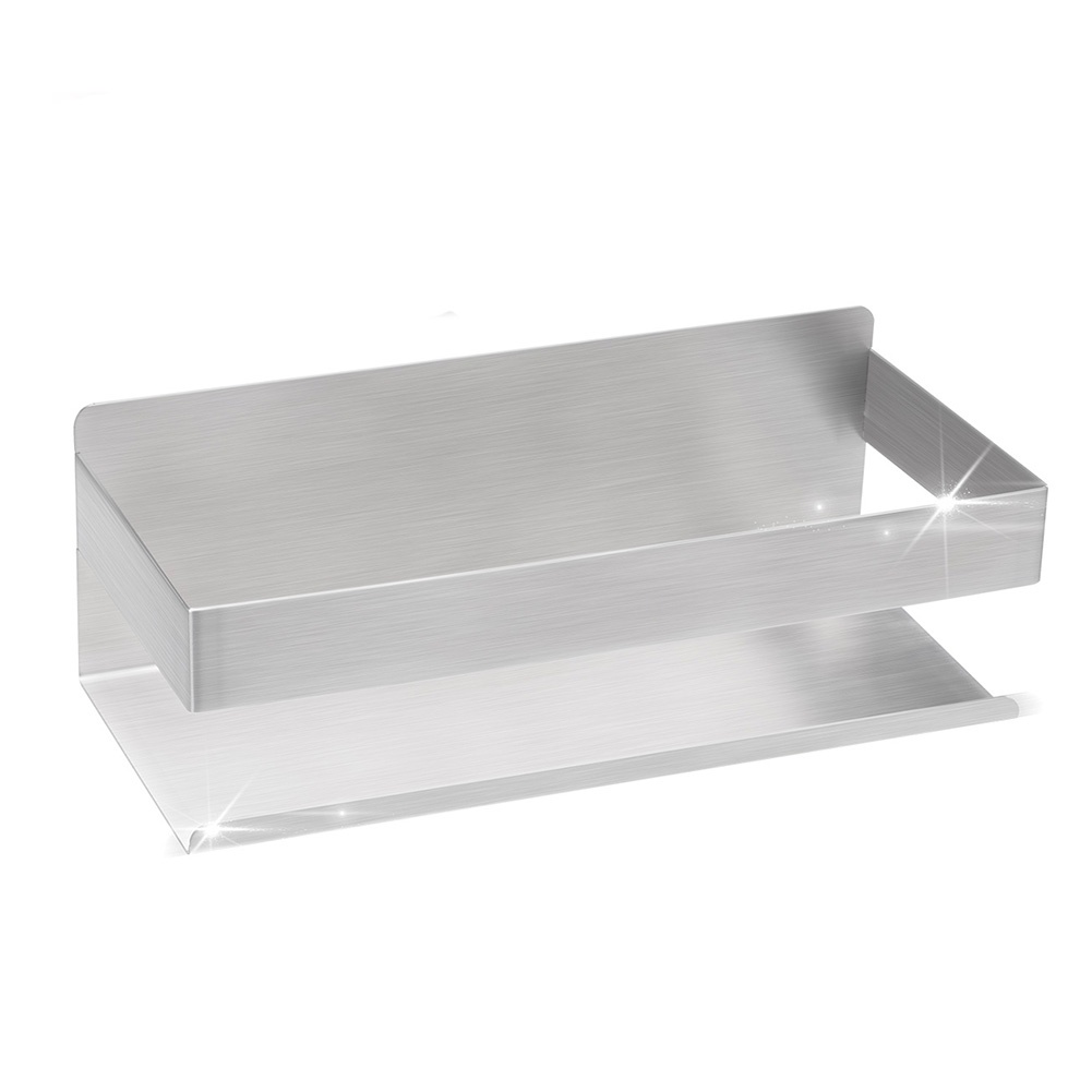 Wall Mounted Restaurant Hotel Kitchen Single Layer Rectangle Punch Free Bathroom Shelf Shopee