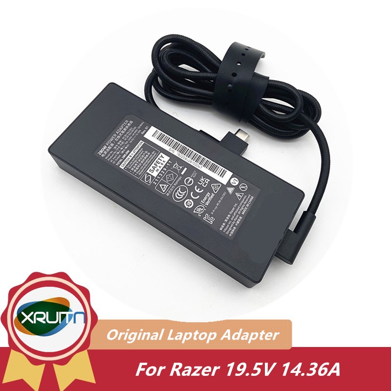 Razer Blade Power Adapter เครื่องชาร์จ AC 280W 19.5V 14.68A RC30-042302 RC30-04230200 ต้นฉบับต้นฉบับ