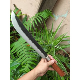 มีดมาเชเต้ (machete) มีดสปาต้า มีดควาญ มีดเหน็บ อีเหน็บ มีดเดินป่า มีดแคมป์ 12.4” ตลป. ผิวไฟ ด้ามประดู๋ คอเลส