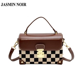 Jasmin NOIR กระเป๋าถือ กระเป๋าสะพายไหล่ ลายสก๊อต สําหรับสตรี