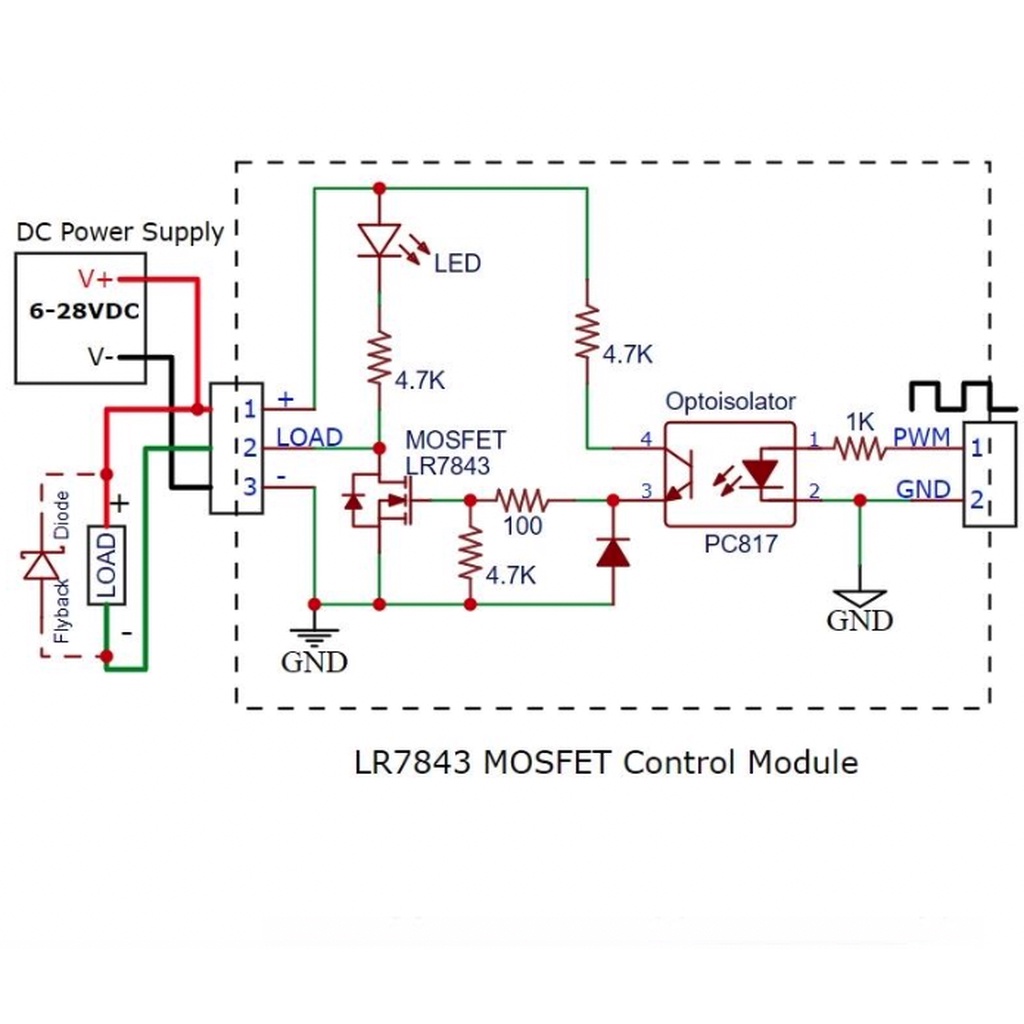 โมดูลขับโหลด MOSFET แบบ Isolation 100V 9.4A (FR120N ...