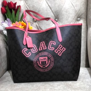 กระเป๋าสะพาย ไหล่ รุ่นใหม่ ลายใหม่Coach City Tote In Signature Canvas