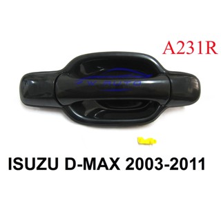 (หลัง-ขวา 1ชิ้น) มือเปิดประตู สีดำ อีซูซุ ดีแม็กซ์ 2003-2011 ISUZU DMAX D-MAX มือเปิดนอก มือดึง มือเปิดประตูหลัง